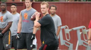 Max Browne in action at summer workouts